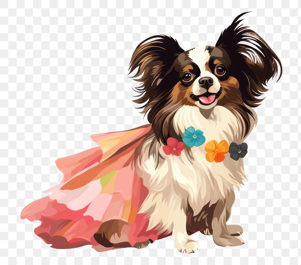 PNG Papillon spaniel mammal animal. 