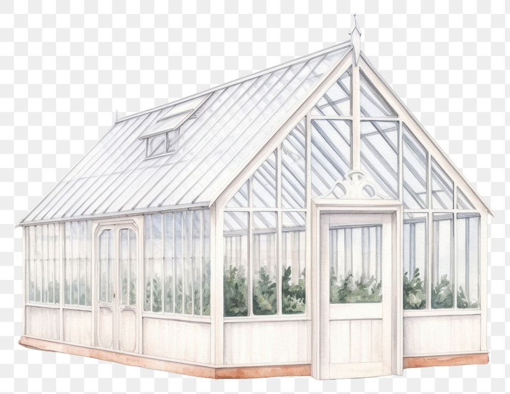 PNG Greenhouse architecture gardening building. AI generated Image by rawpixel.