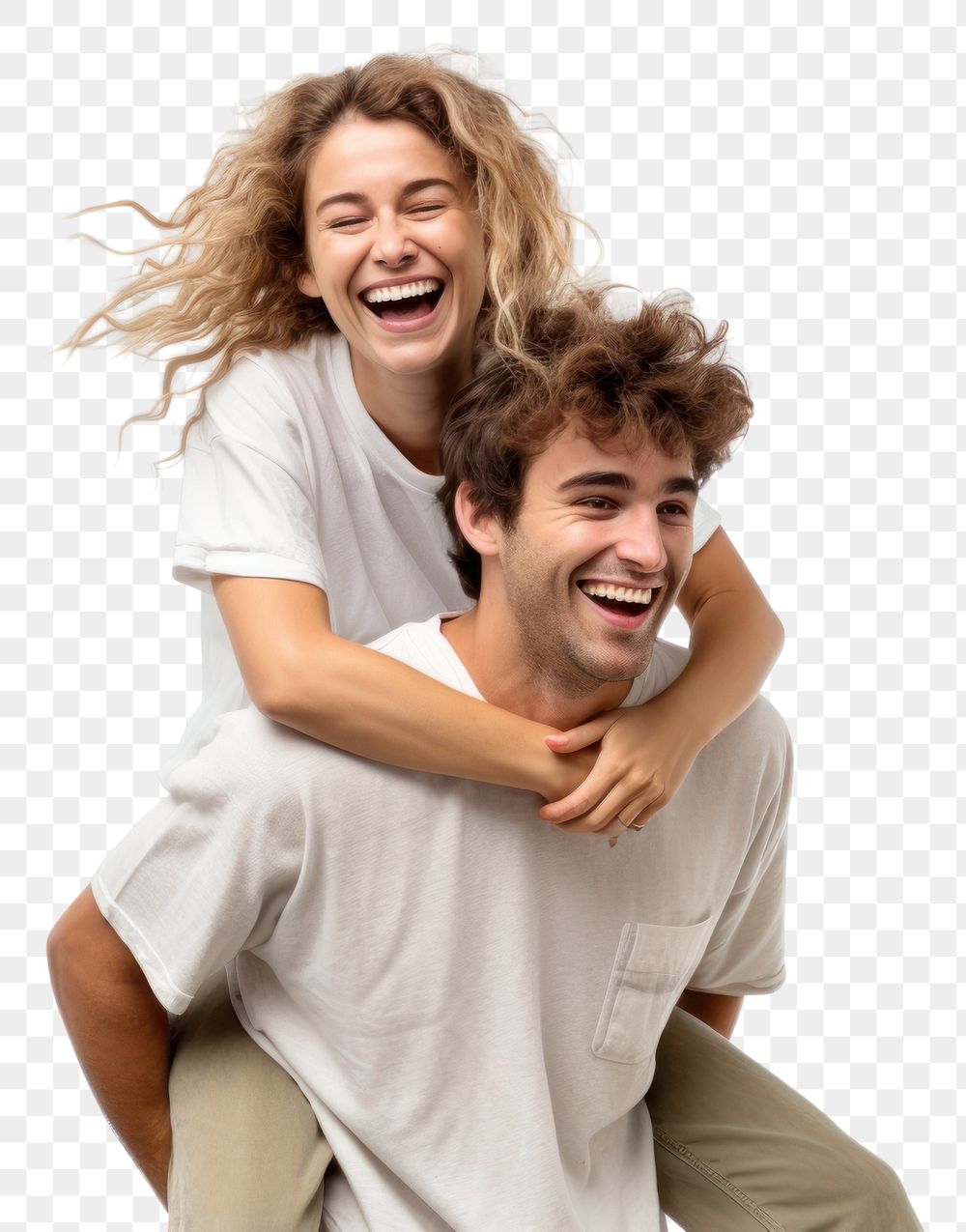 PNG Laughing adult togetherness affectionate. AI generated Image by rawpixel.