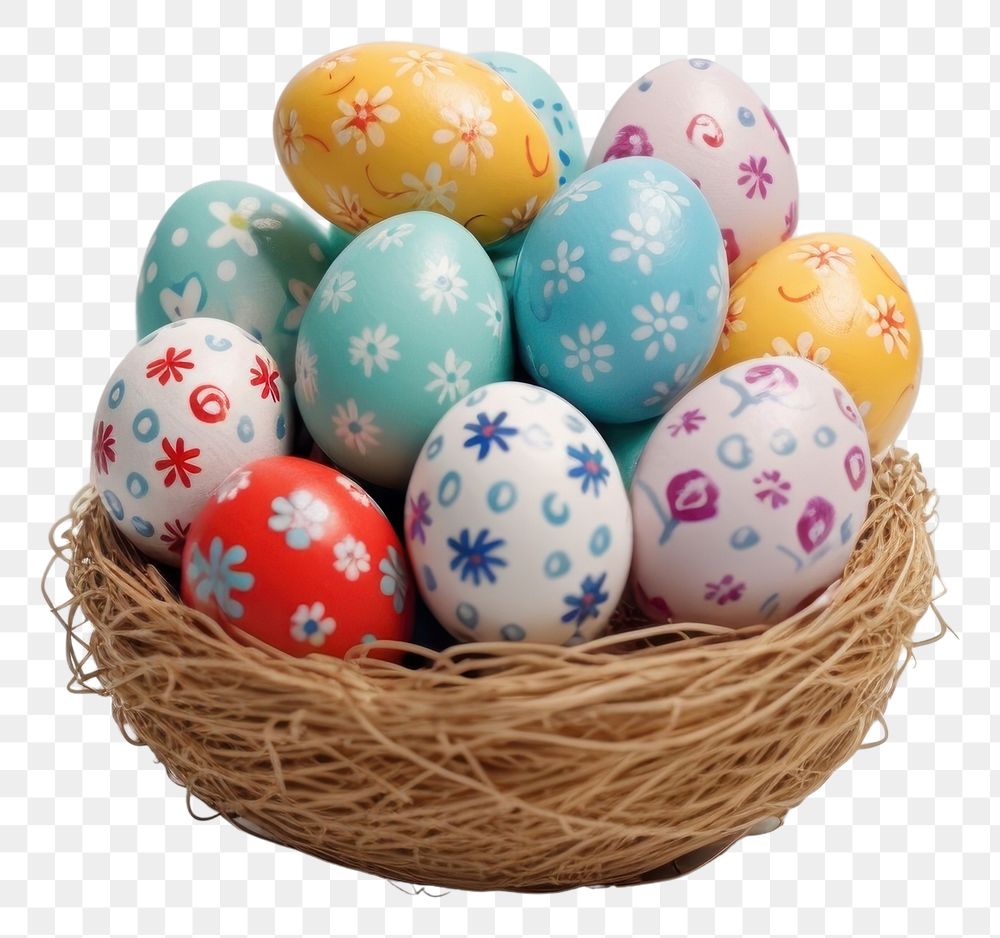 PNG Egg basket easter celebration. AI generated Image by rawpixel.