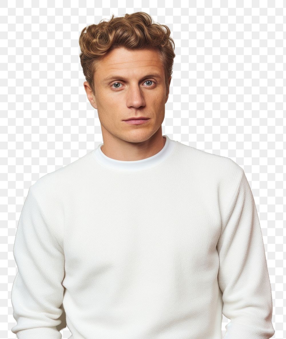 PNG  Portrait sweater sleeve adult. AI generated Image by rawpixel.