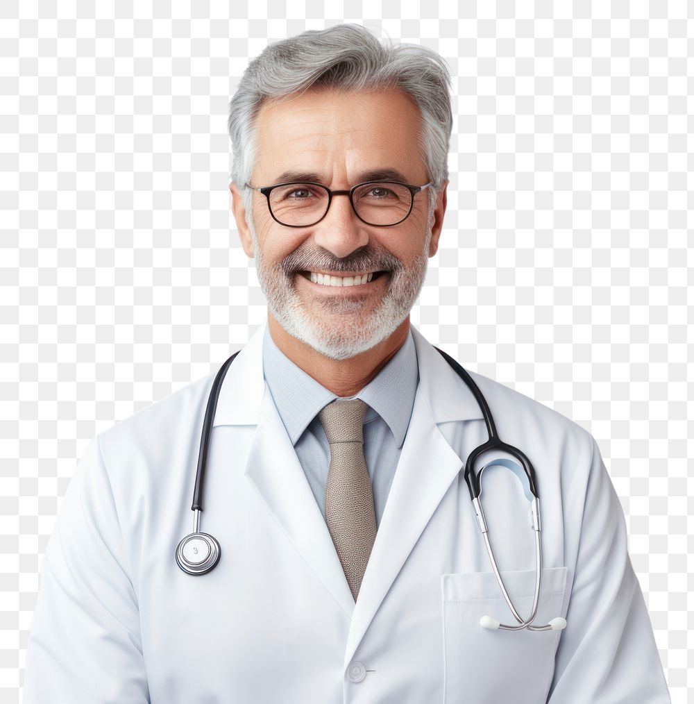 PNG Glasses doctor adult stethoscope. AI generated Image by rawpixel.