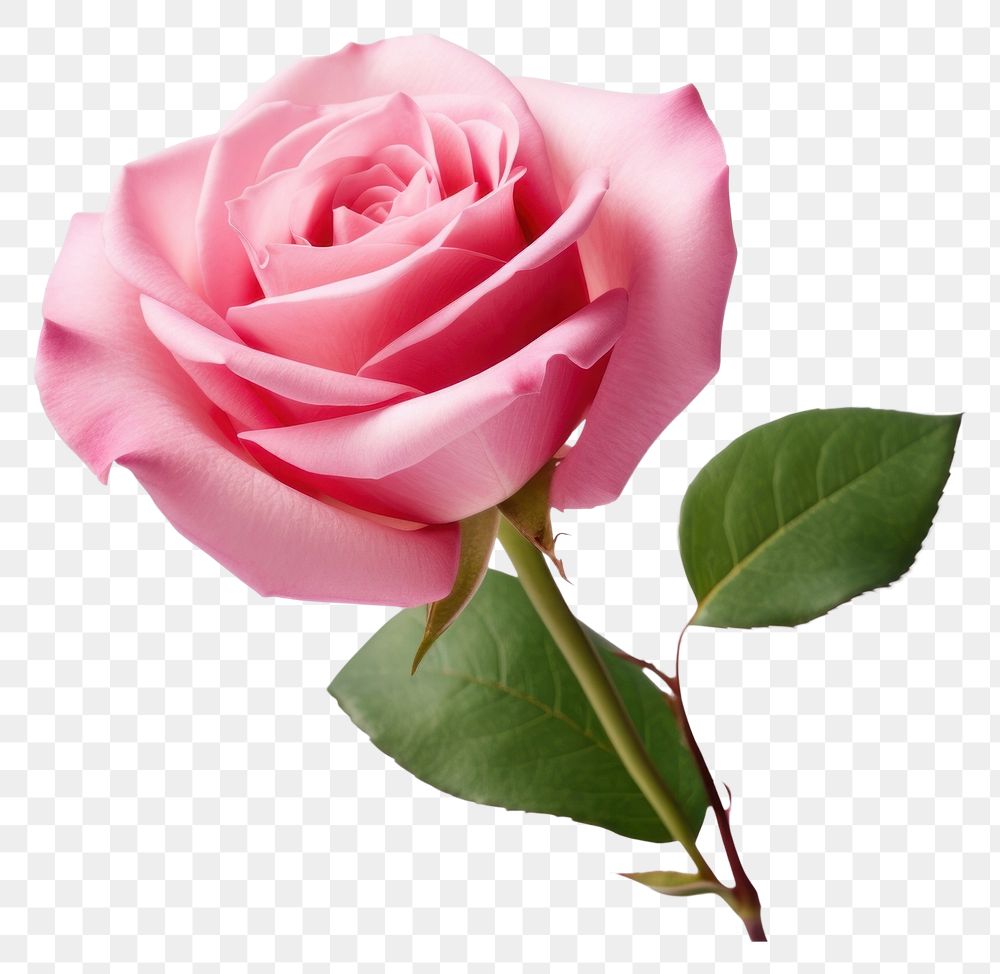 PNG Rose flower plant pink. AI generated Image by rawpixel.