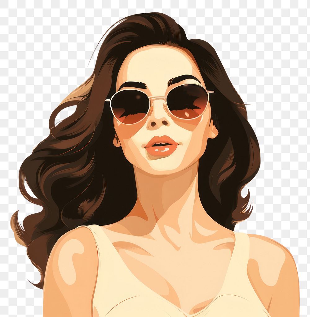 PNG Sunglasses portrait summer adult. AI generated Image by rawpixel.