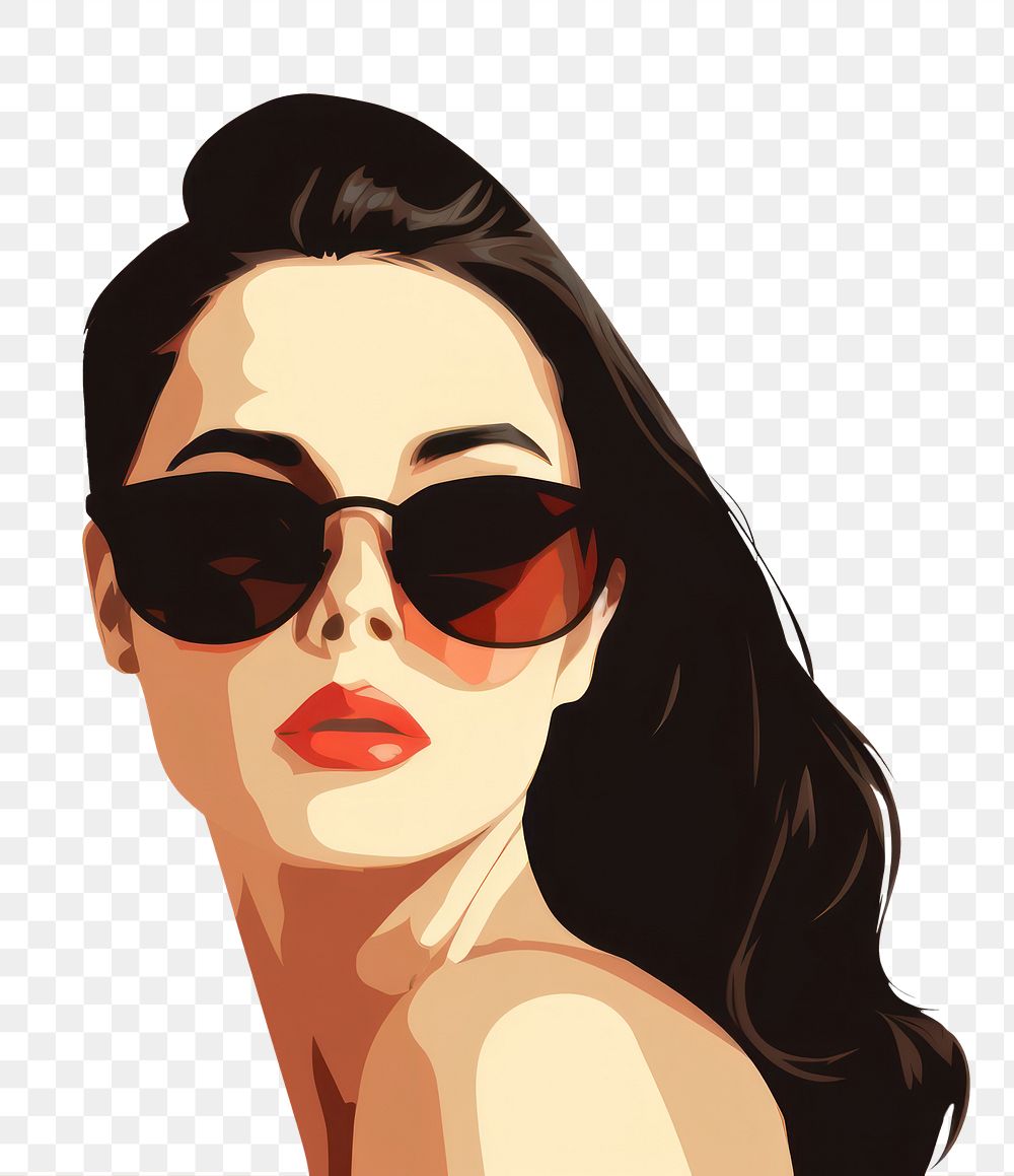 PNG Sunglasses portrait adult women. AI generated Image by rawpixel.