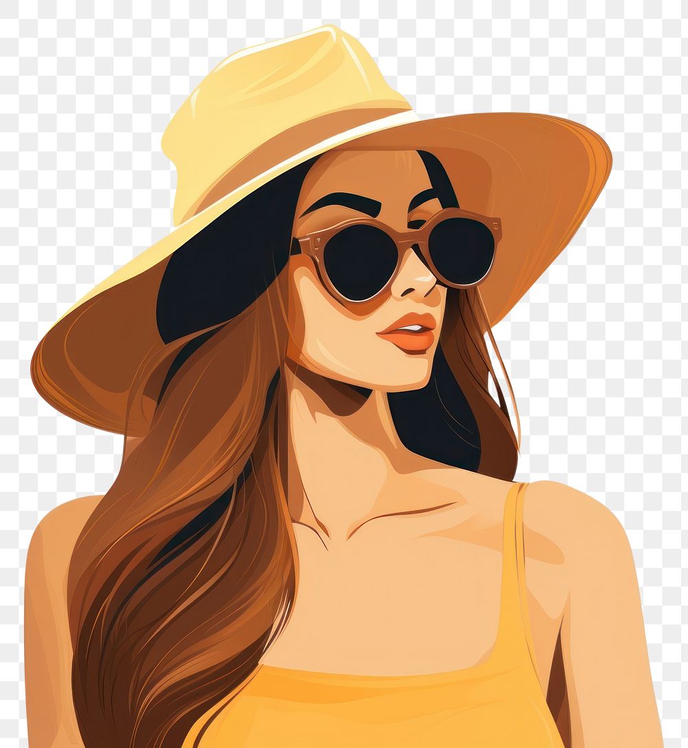 PNG Sunglasses portrait summer adult. AI generated Image by rawpixel.