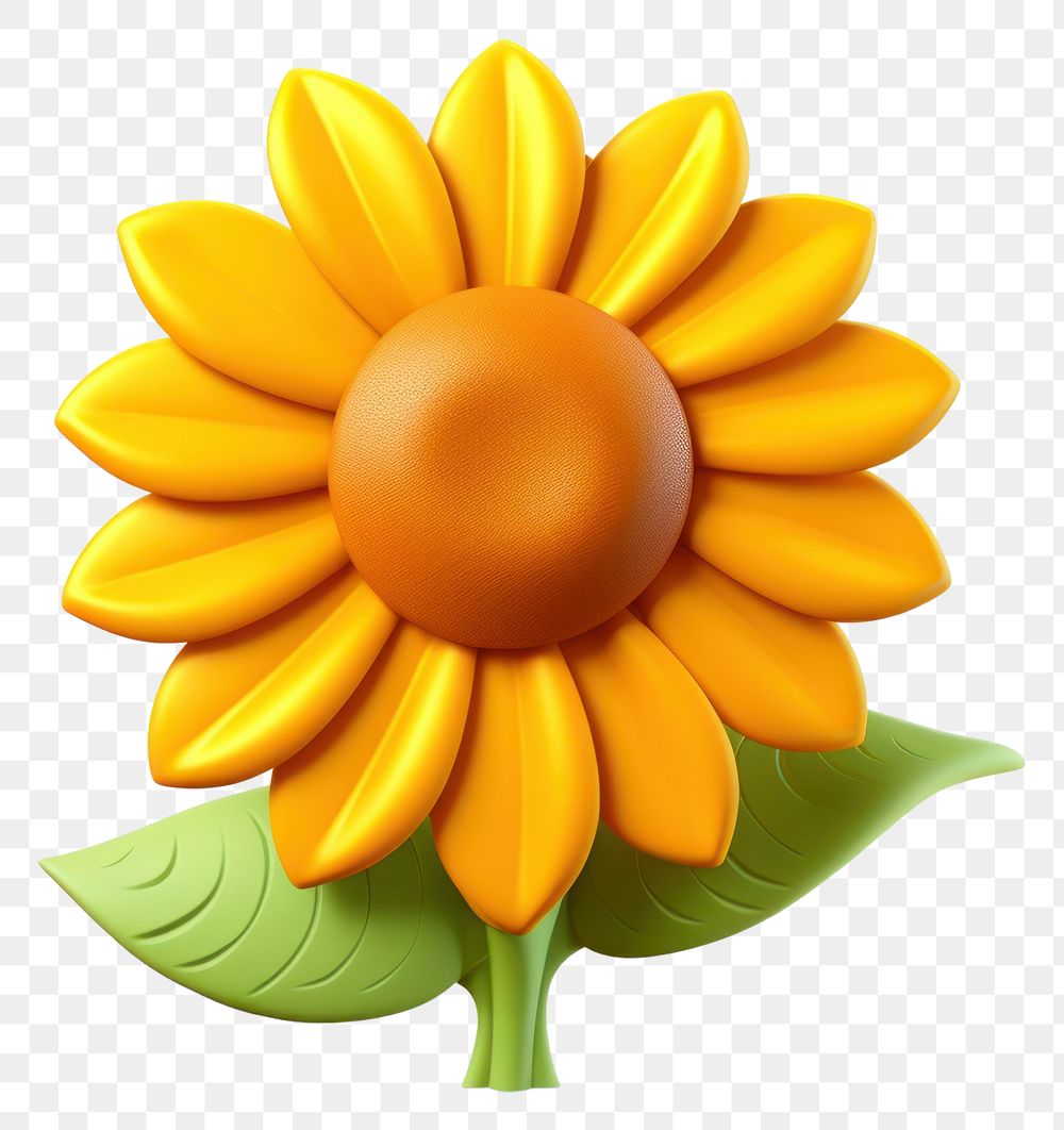 PNG Sunflower cartoon petal plant. AI generated Image by rawpixel.