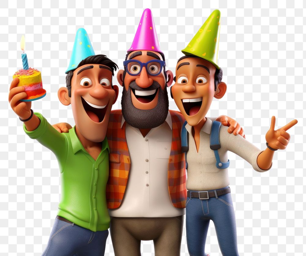 PNG Birthday cartoon adult togetherness. AI generated Image by rawpixel.