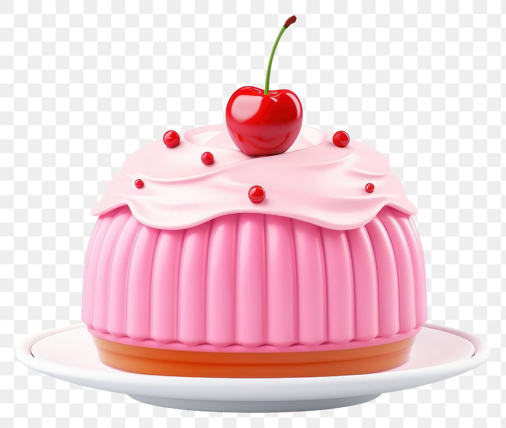 PNG Cake dessert cupcake cherry. AI generated Image by rawpixel.