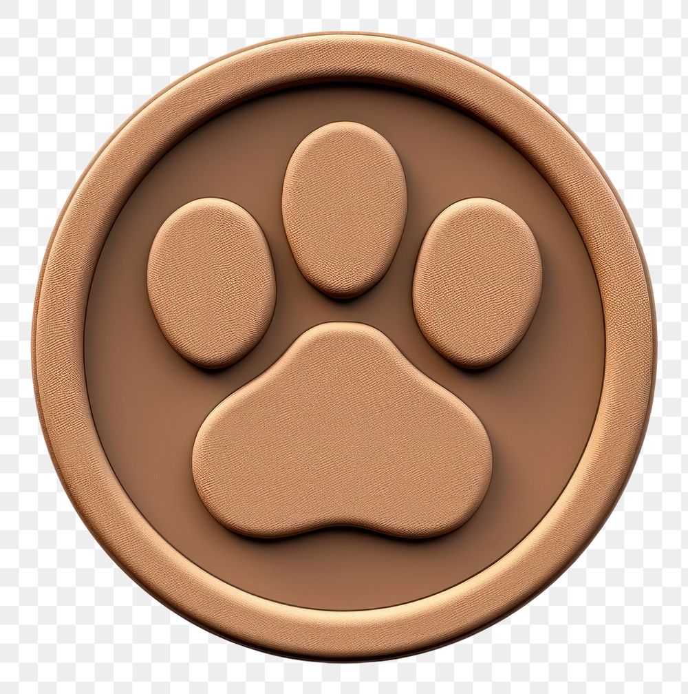 PNG Circle brown coin dog. AI generated Image by rawpixel.