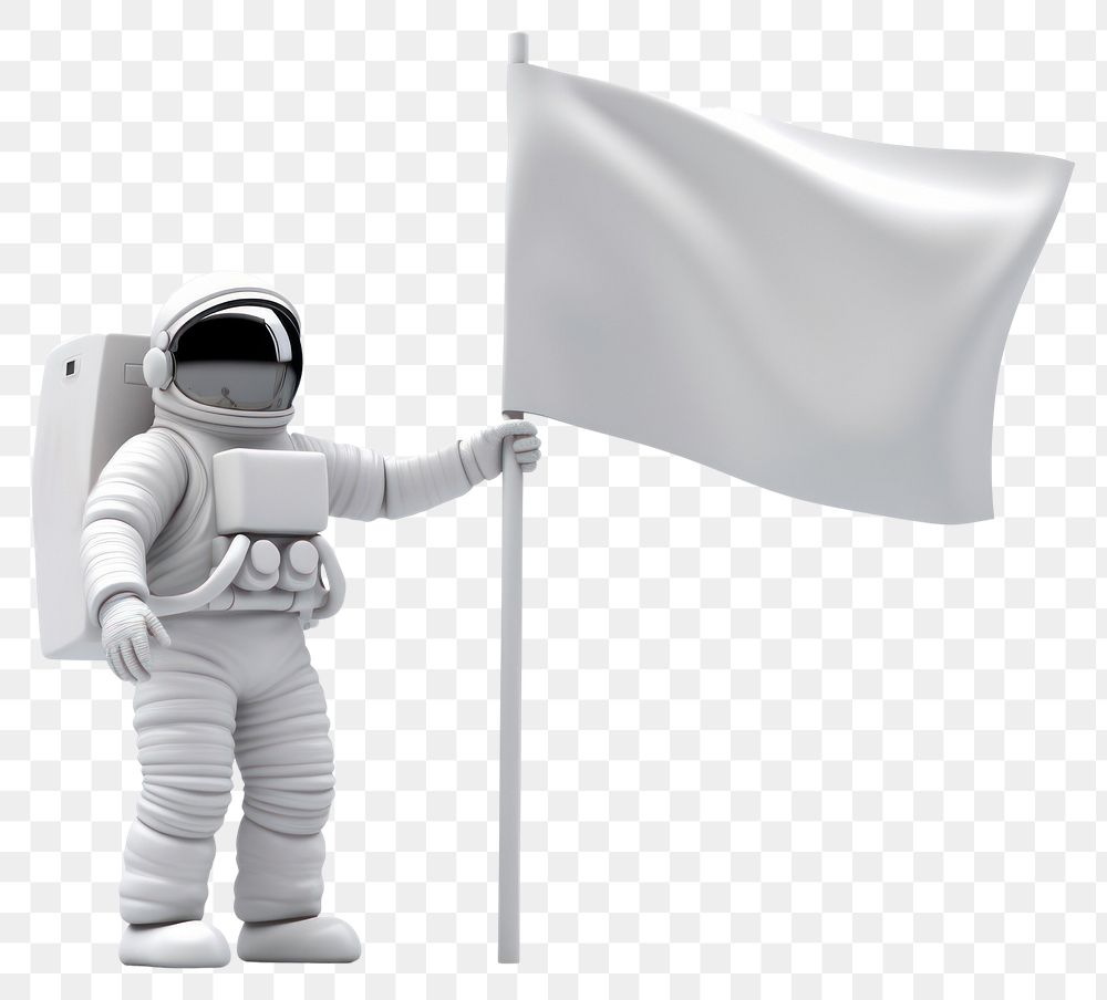 PNG Astronaut cartoon white flag. AI generated Image by rawpixel.