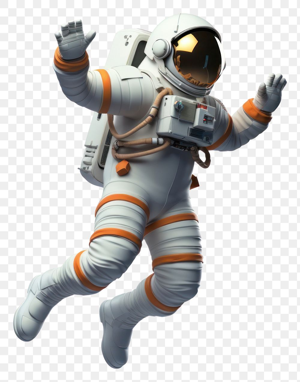 PNG Astronaut cartoon white background parachuting. AI generated Image by rawpixel.