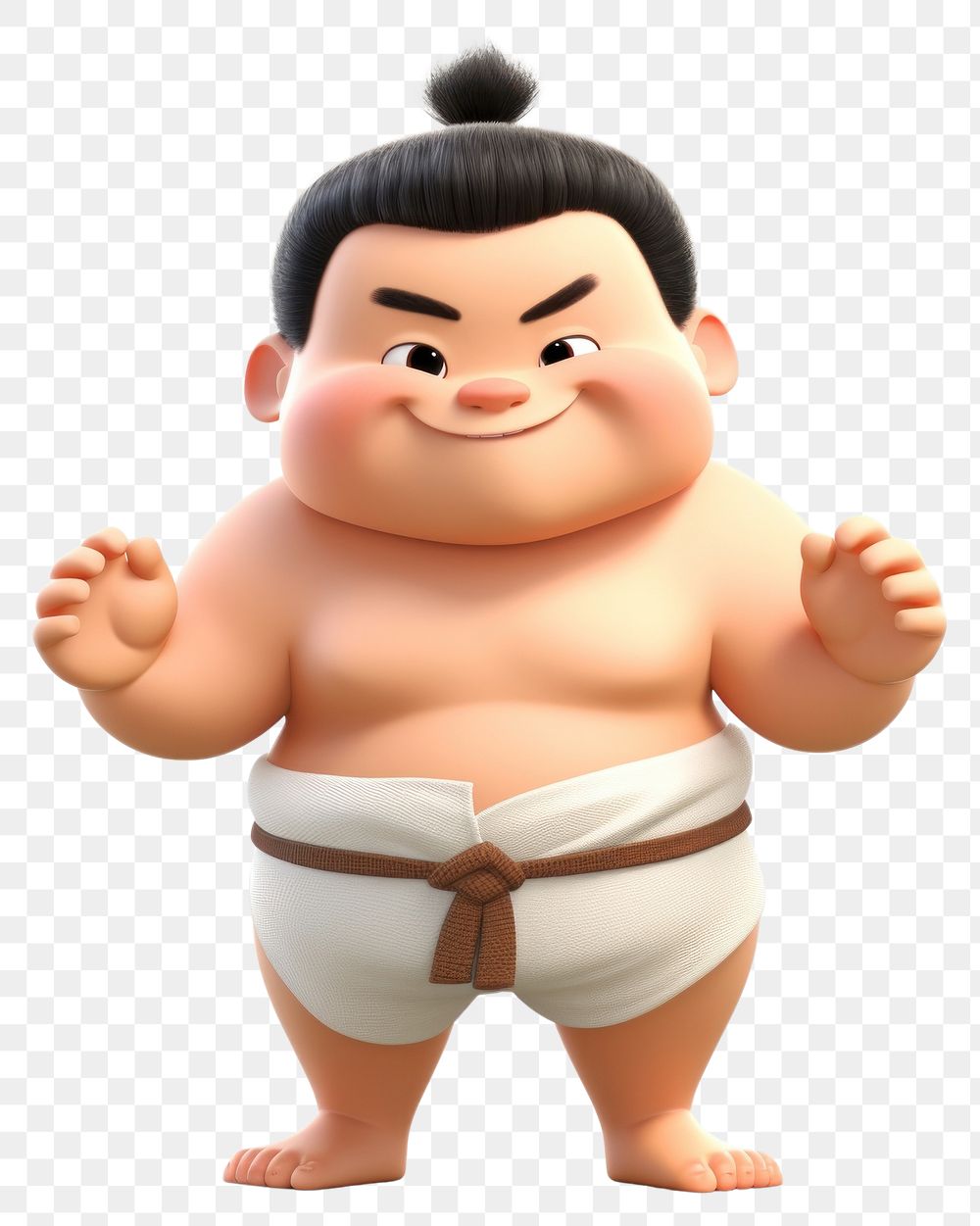 PNG Cartoon sumo  representation. 