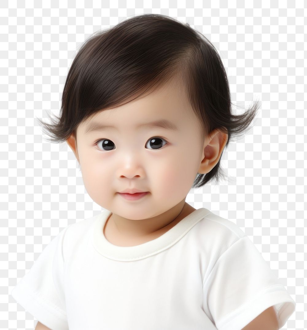 PNG Portrait child photo baby. AI generated Image by rawpixel.