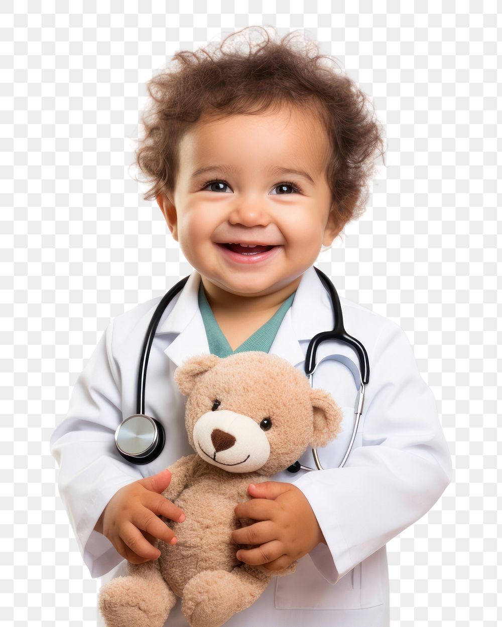 PNG Portrait doctor baby toy