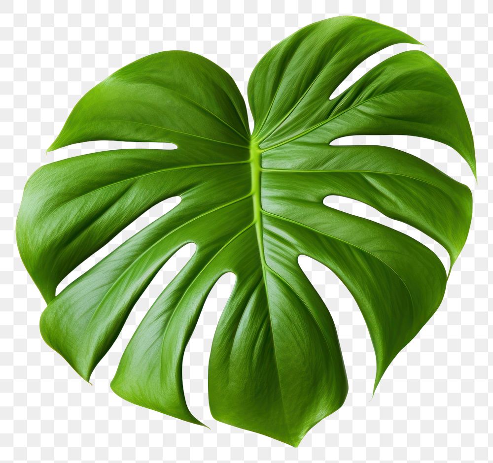 PNG  Leaf plant white background xanthosoma. AI generated Image by rawpixel.