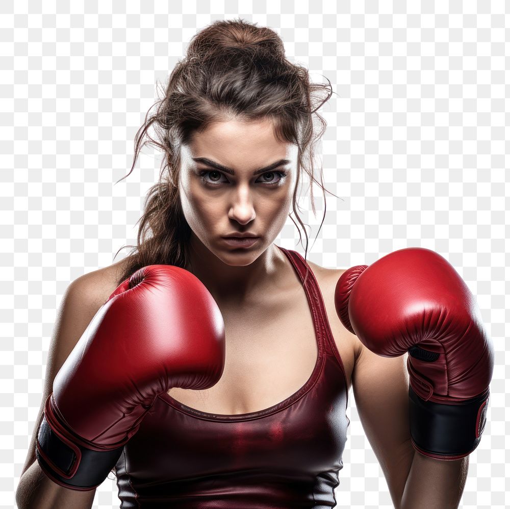 PNG Boxing punching sports female. AI generated Image by rawpixel.