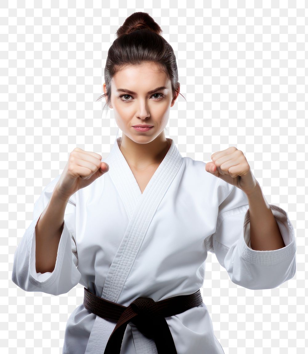 PNG Karate sports adult woman. AI generated Image by rawpixel.