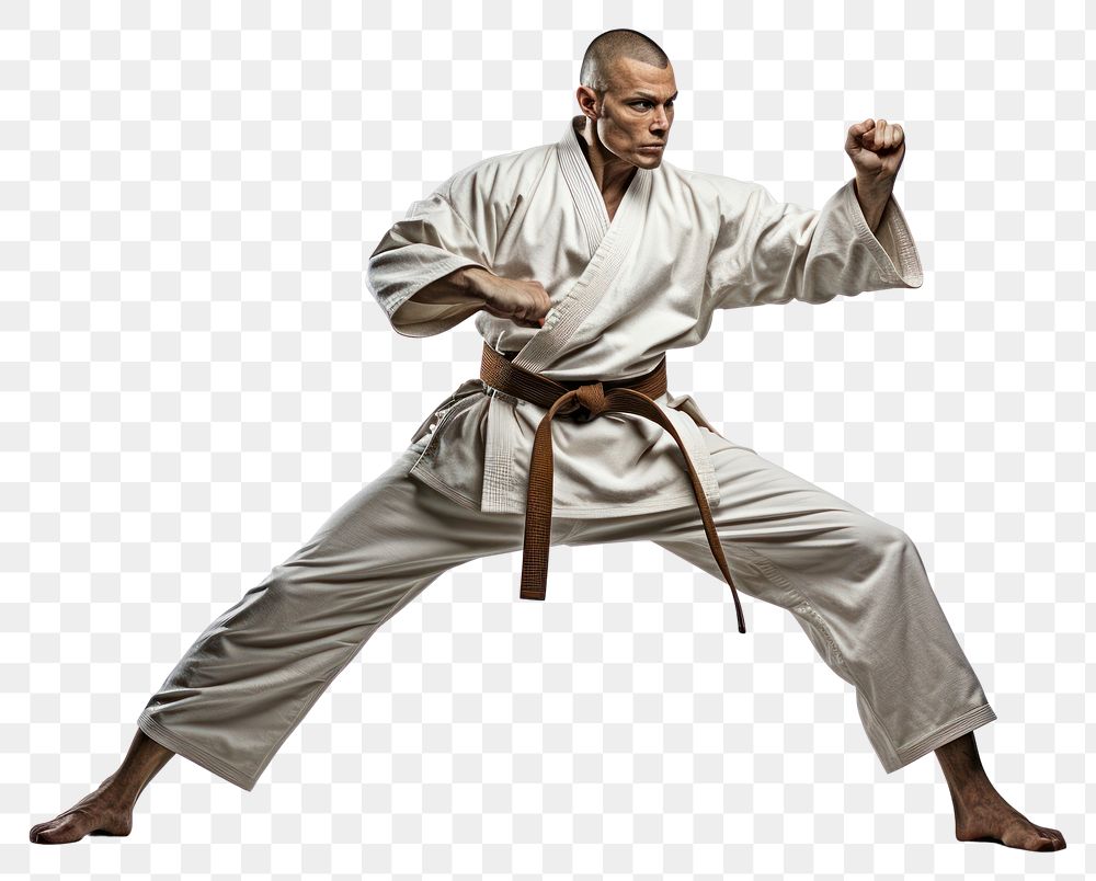 PNG Sports karate adult white background. AI generated Image by rawpixel.