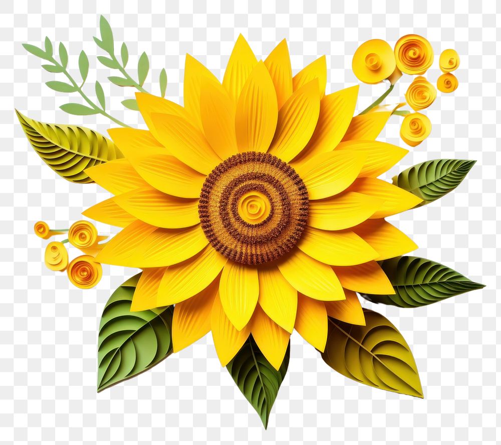PNG Sunflower plant art inflorescence. AI generated Image by rawpixel.
