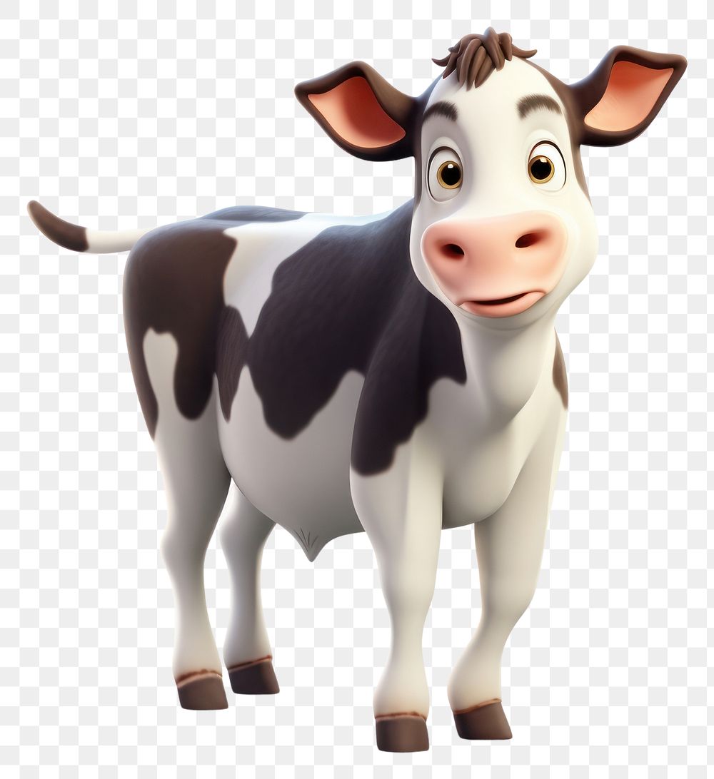 PNG Cow livestock cartoon mammal. AI generated Image by rawpixel.