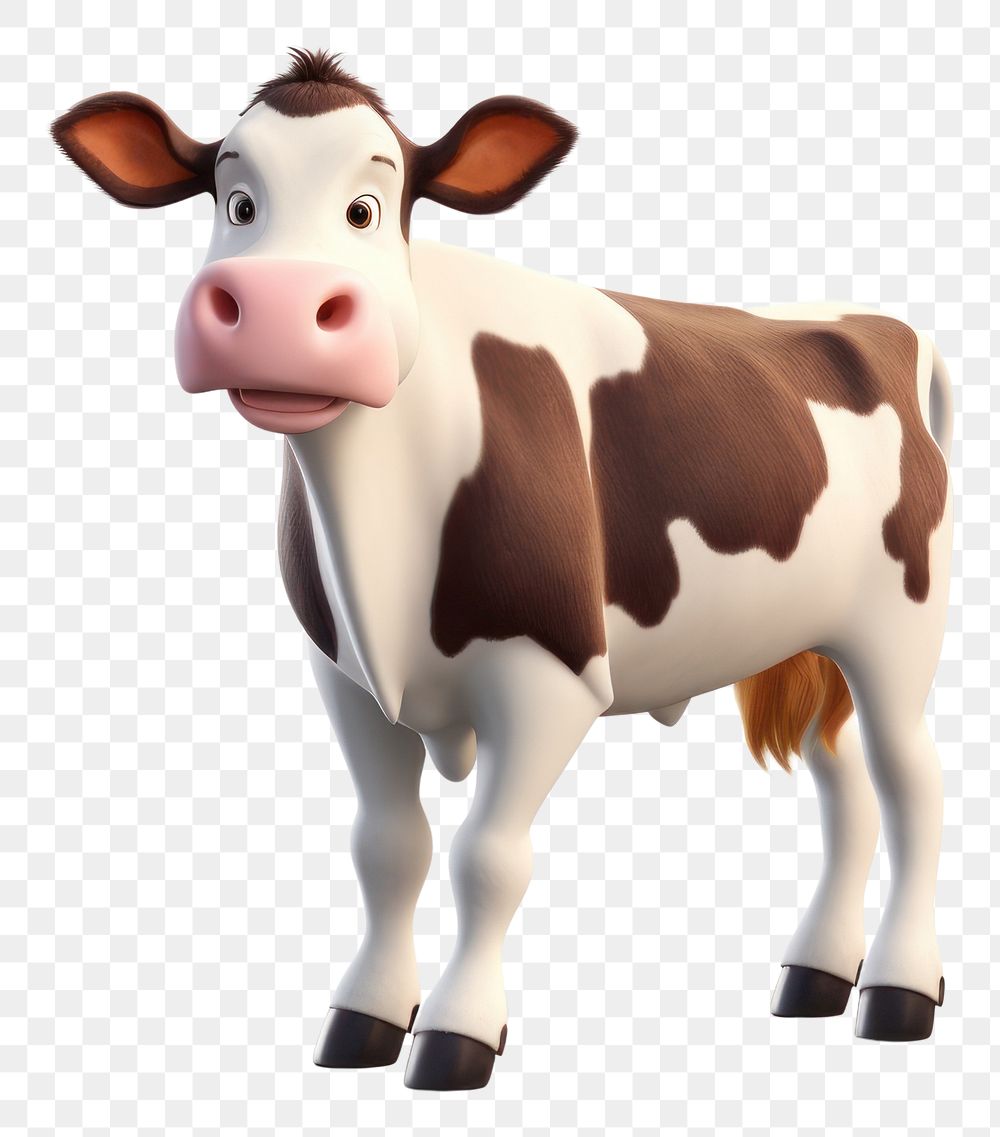 PNG Cow livestock cartoon mammal. AI generated Image by rawpixel.