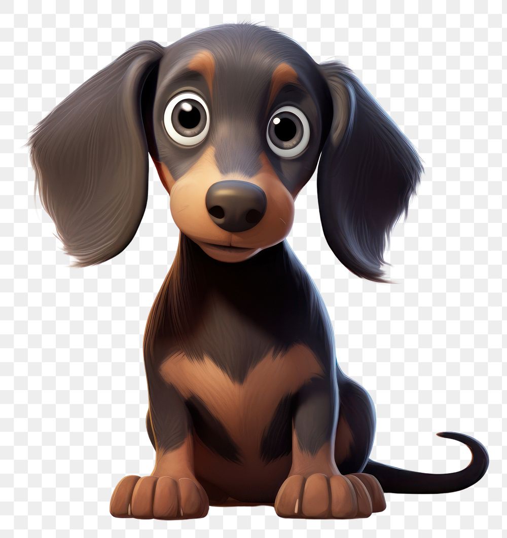 PNG Dachshund cartoon animal mammal. AI generated Image by rawpixel.