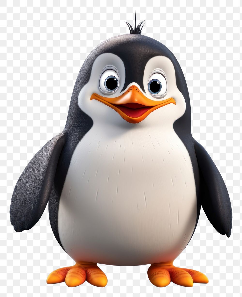 PNG Penguin bird cartoon animal. AI generated Image by rawpixel.
