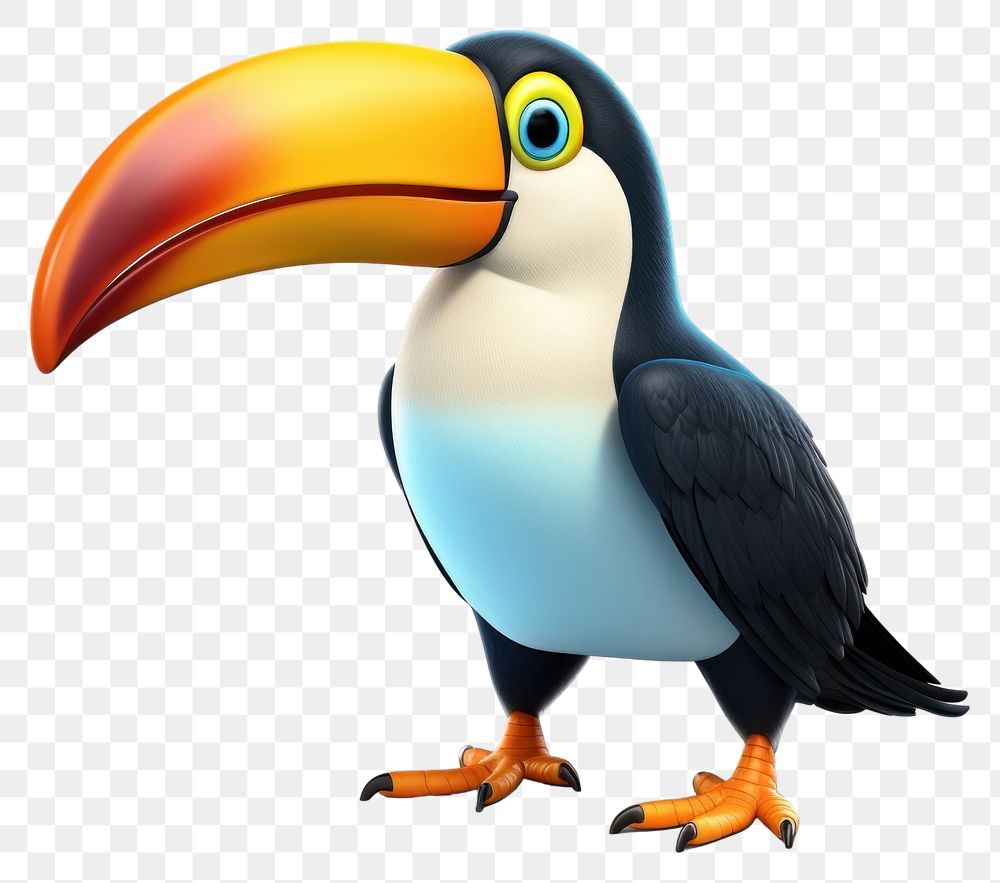 PNG Toucan cartoon animal bird. AI generated Image by rawpixel.