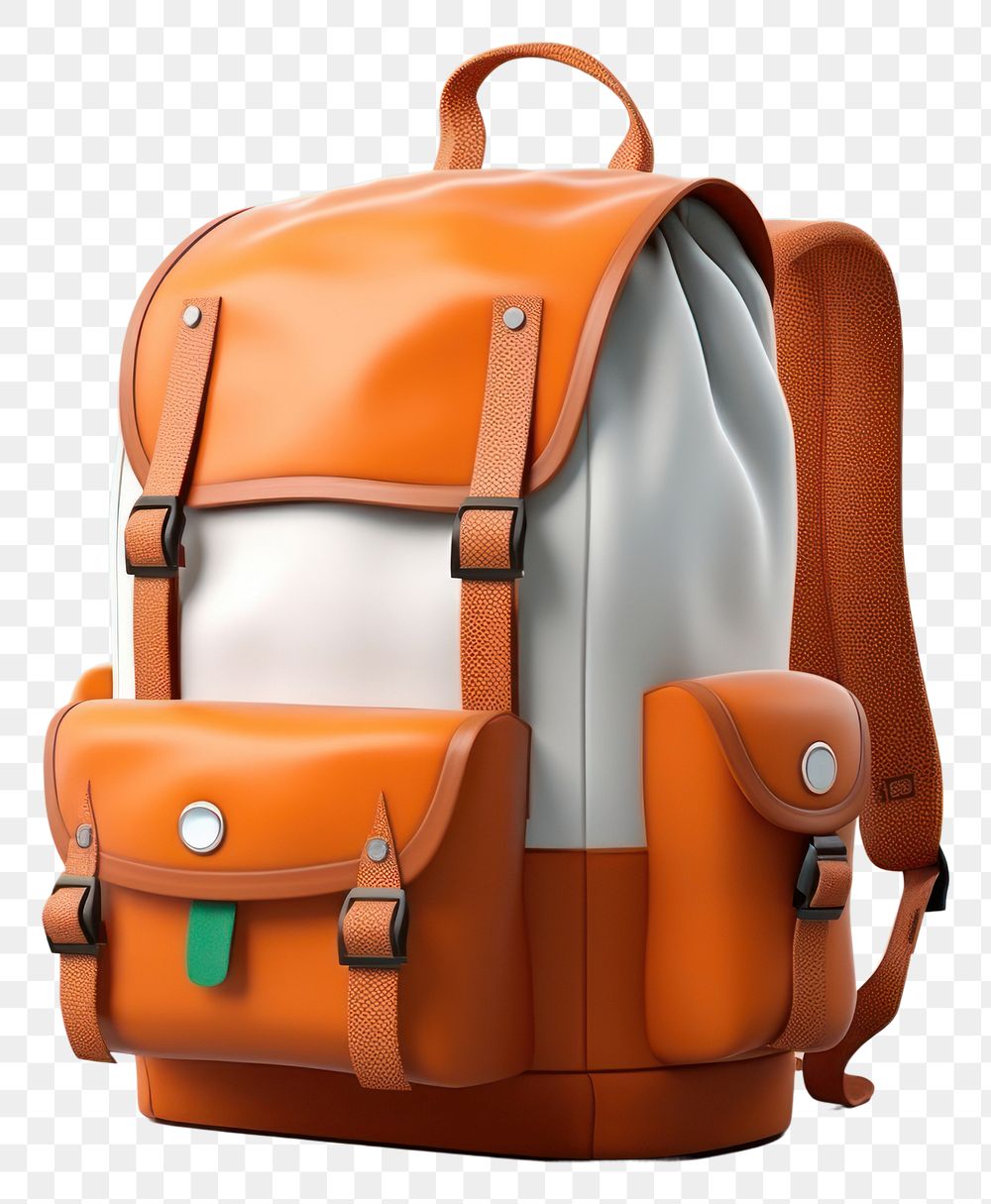 PNG  Backpack travel bag suitcase. AI generated Image by rawpixel.