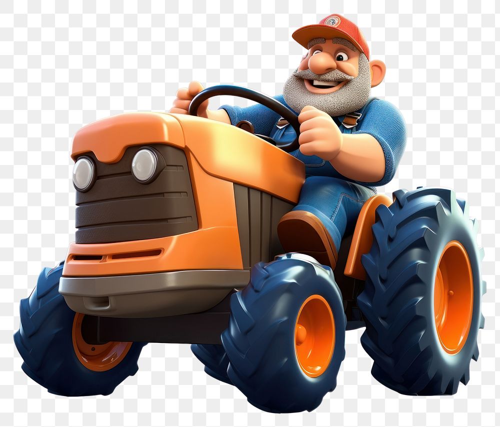 PNG Tractor vehicle cartoon driving. AI generated Image by rawpixel.