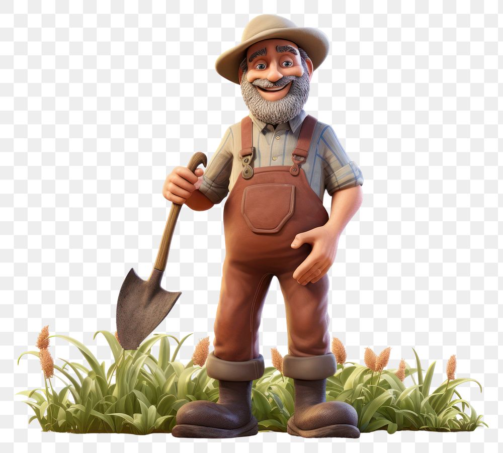 PNG Gardening outdoors farmer white background. AI generated Image by rawpixel.