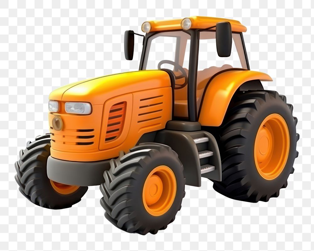PNG Tractor  vehicle cartoon. AI generated Image by rawpixel.