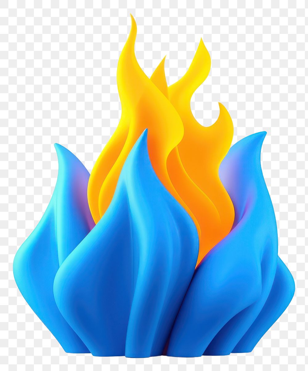 PNG Fire cartoon font blue. AI generated Image by rawpixel.