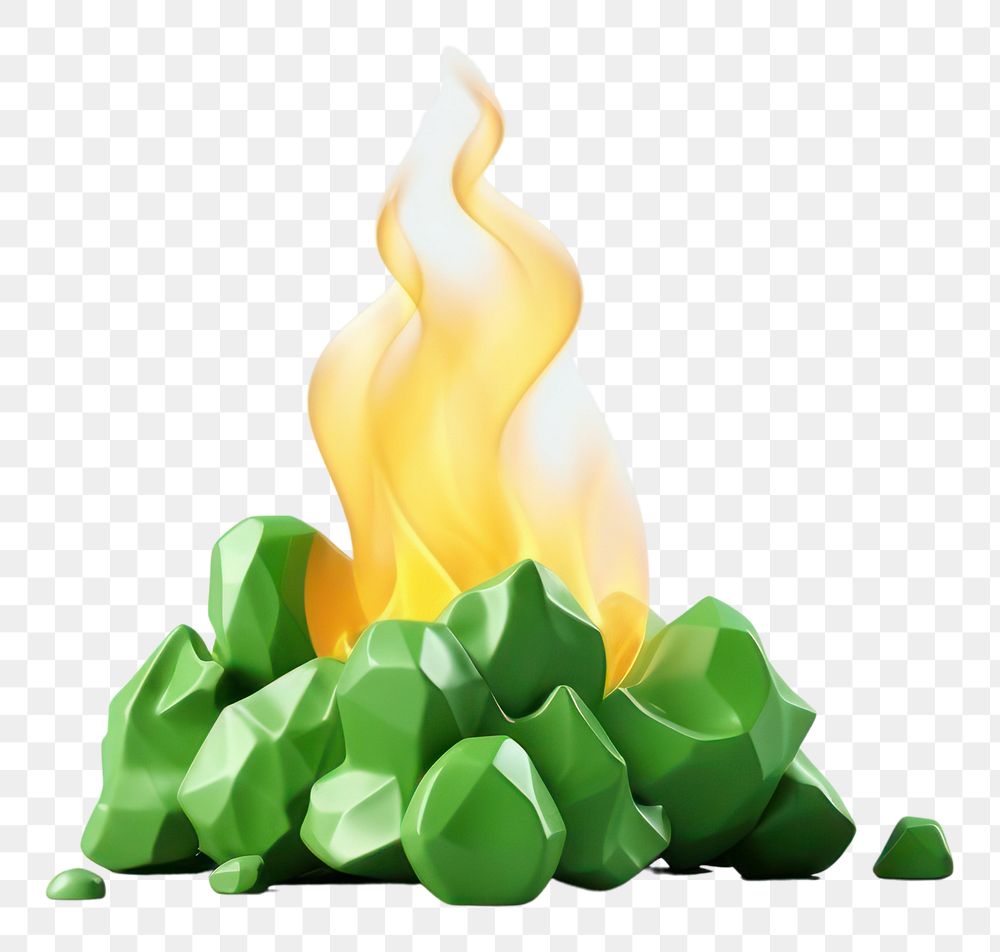 PNG Fire green white background igniting. AI generated Image by rawpixel.