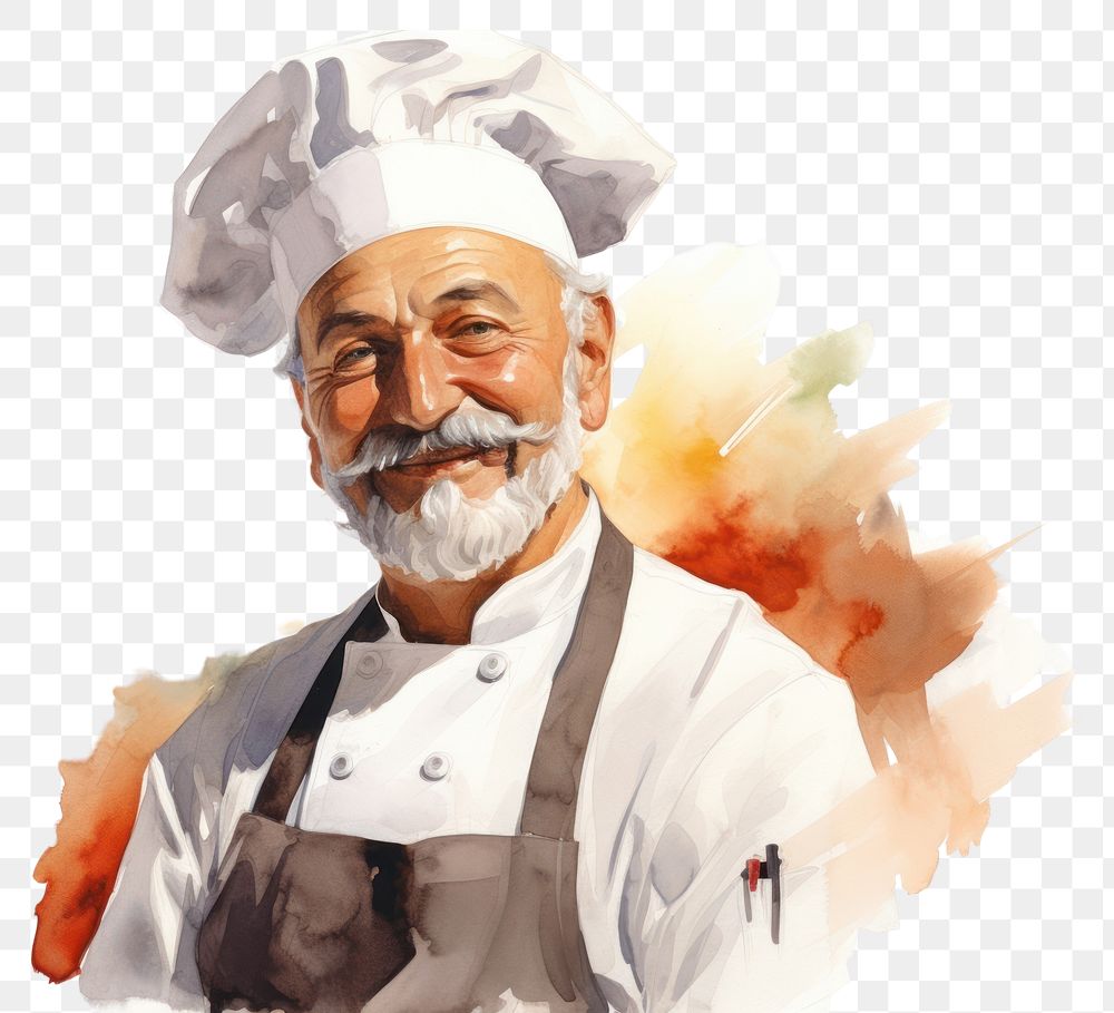 PNG Portrait adult chef photography. AI generated Image by rawpixel.