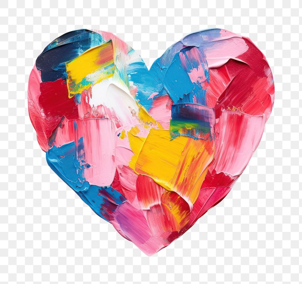 PNG Painting art heart white background. AI generated Image by rawpixel.