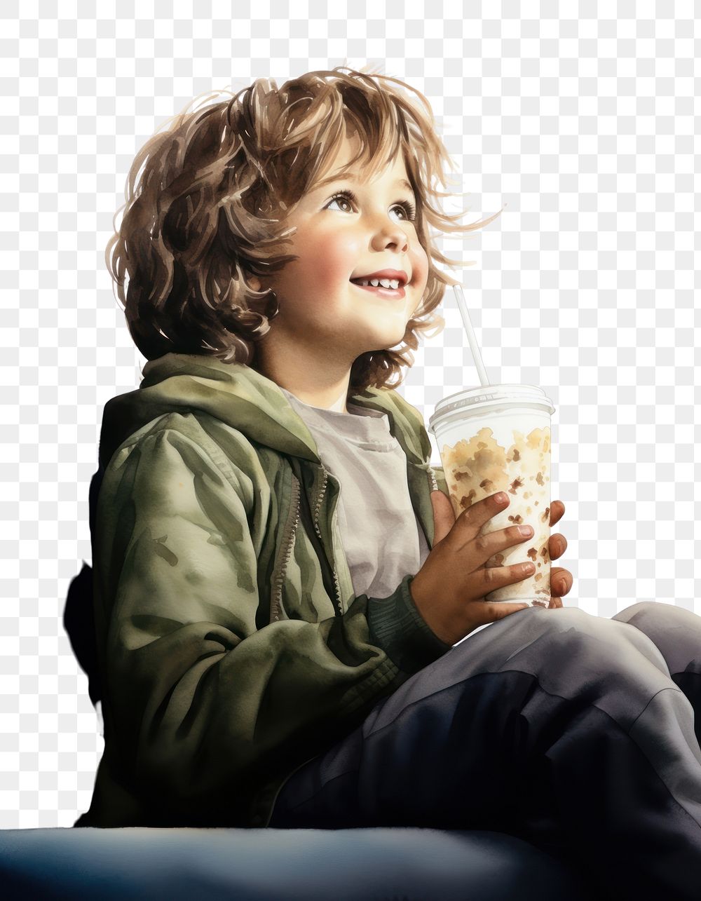 PNG Child holding drink soda. AI generated Image by rawpixel.