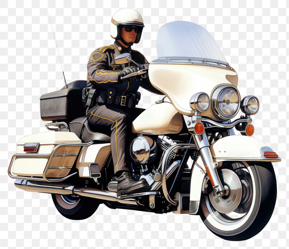 PNG Motorcycle vehicle driving officer. AI generated Image by rawpixel.