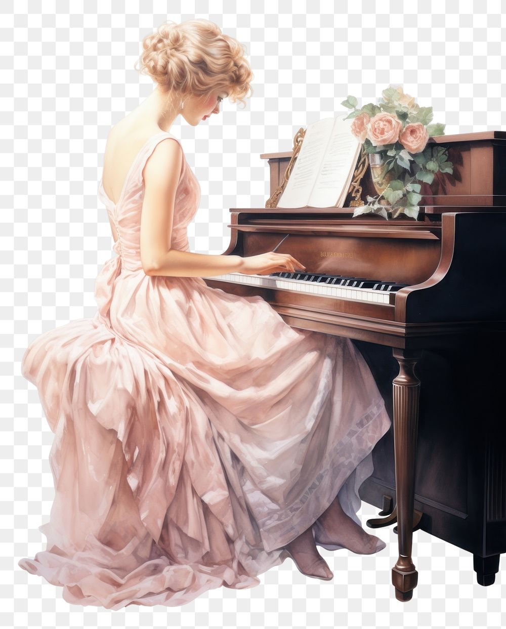 PNG Piano keyboard musician pianist