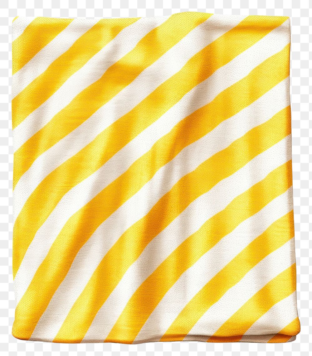 PNG  Striped folded yellow towel. AI generated Image by rawpixel.