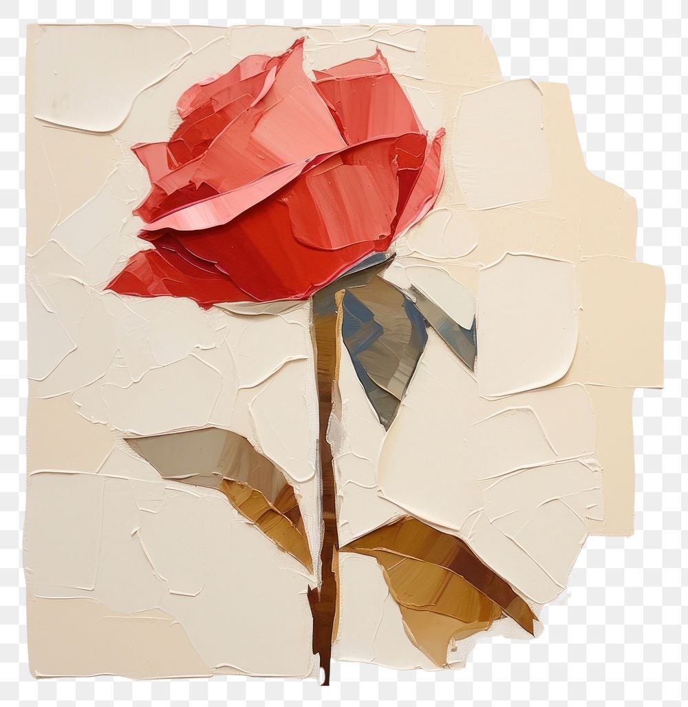 PNG Rose art painting flower. AI generated Image by rawpixel.