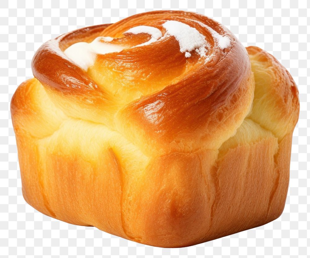PNG Brioche bread food white background. AI generated Image by rawpixel.