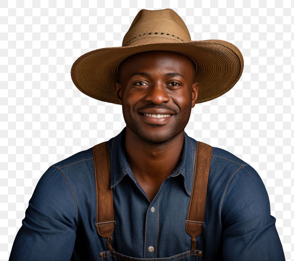 PNG Portrait farmer adult smile. 