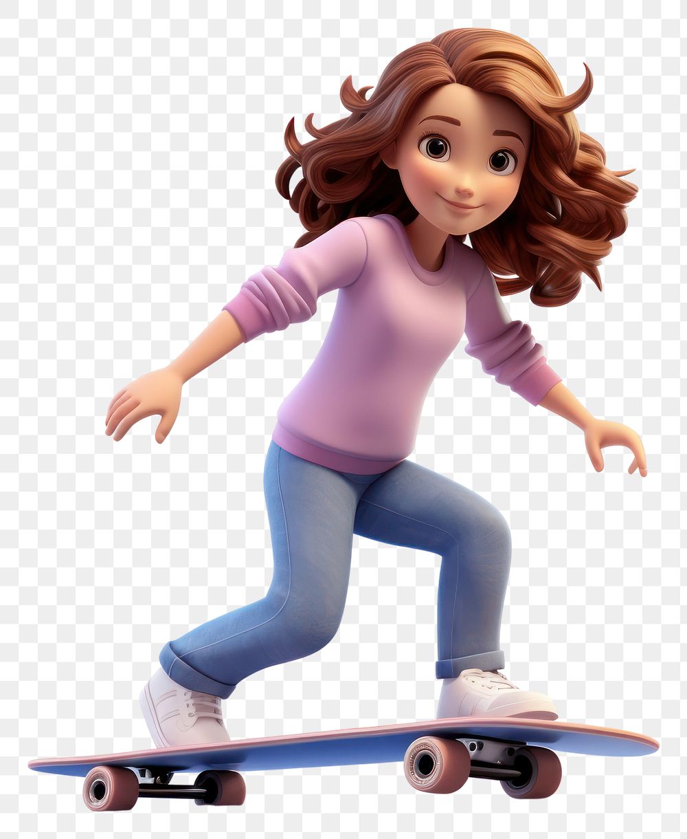 PNG Skateboard footwear figurine cartoon. 