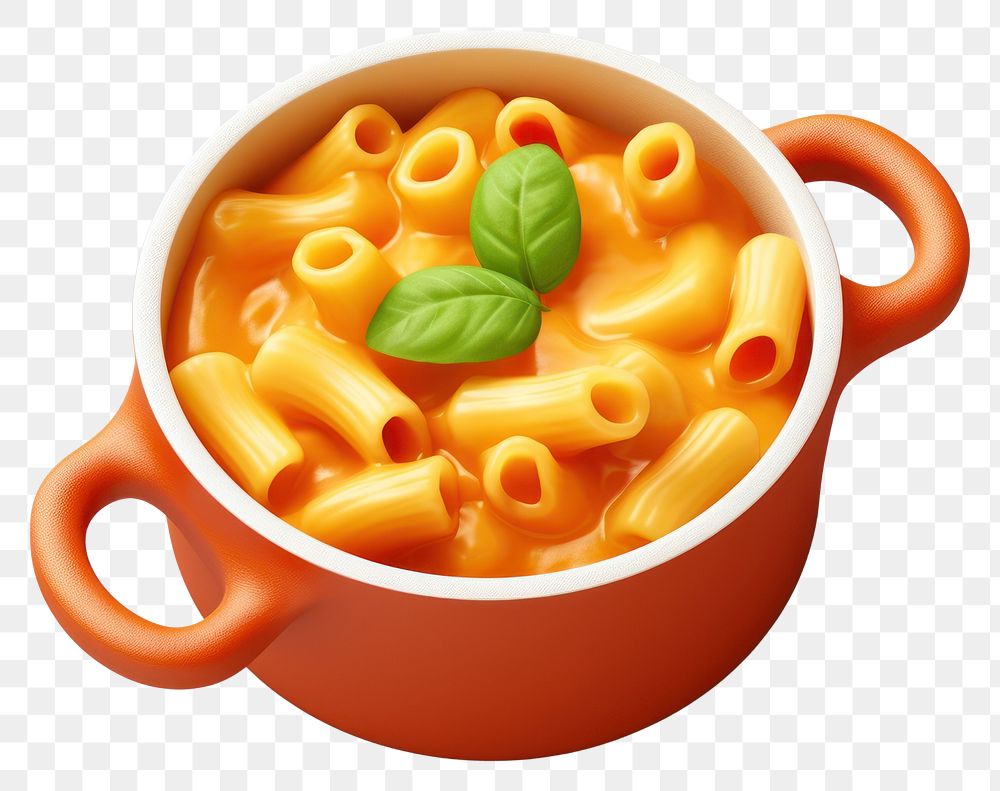 PNG  Macaroni pasta food bowl. AI generated Image by rawpixel.