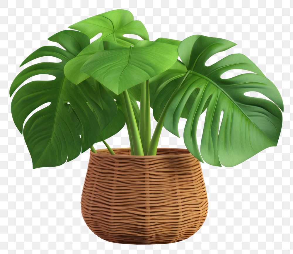 PNG Basket plant leaf transparent background. 