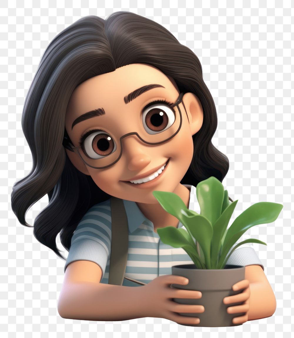 PNG Plant houseplant portrait smiling. AI generated Image by rawpixel.