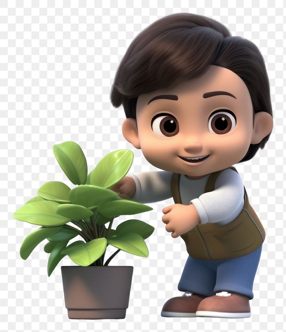 PNG Cartoon plant houseplant transparent background. AI generated Image by rawpixel.