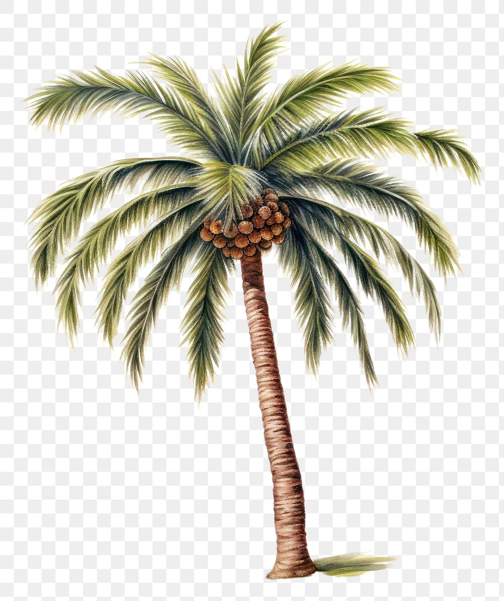 PNG Tree plant white background palm tree. AI generated Image by rawpixel.